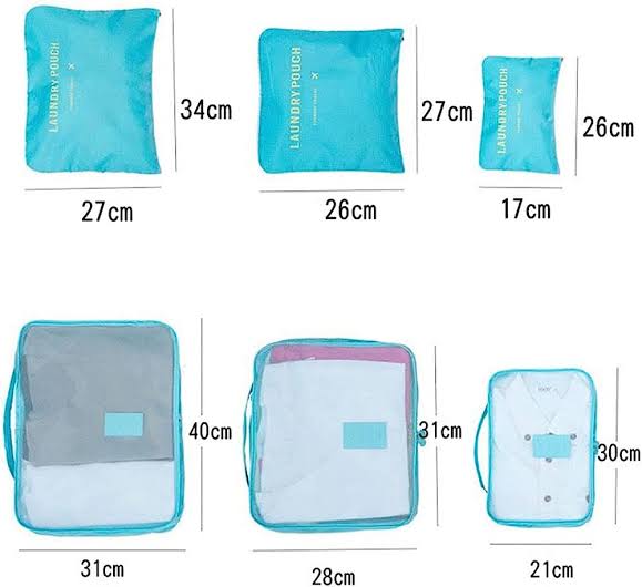6-PC Portable Luggage Organizer