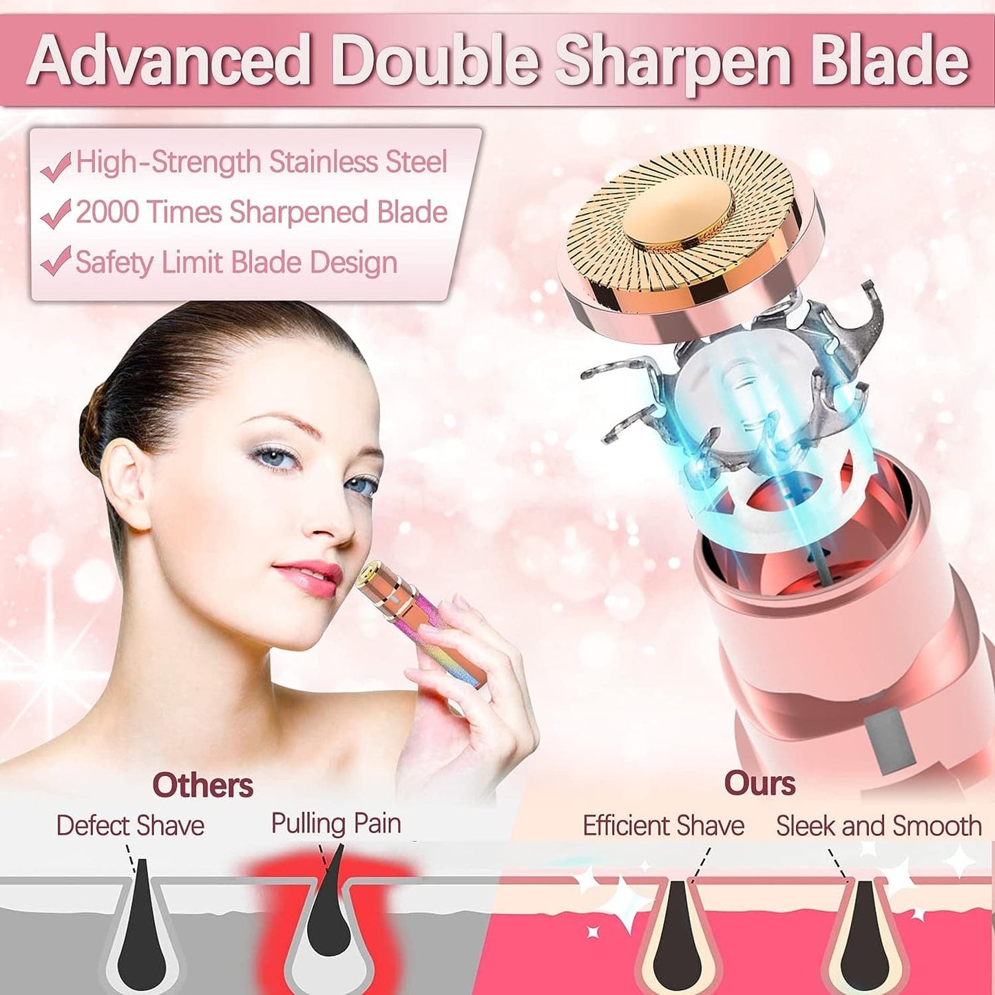 2 in 1 Electric Eyebrow Trimmer and Shaver