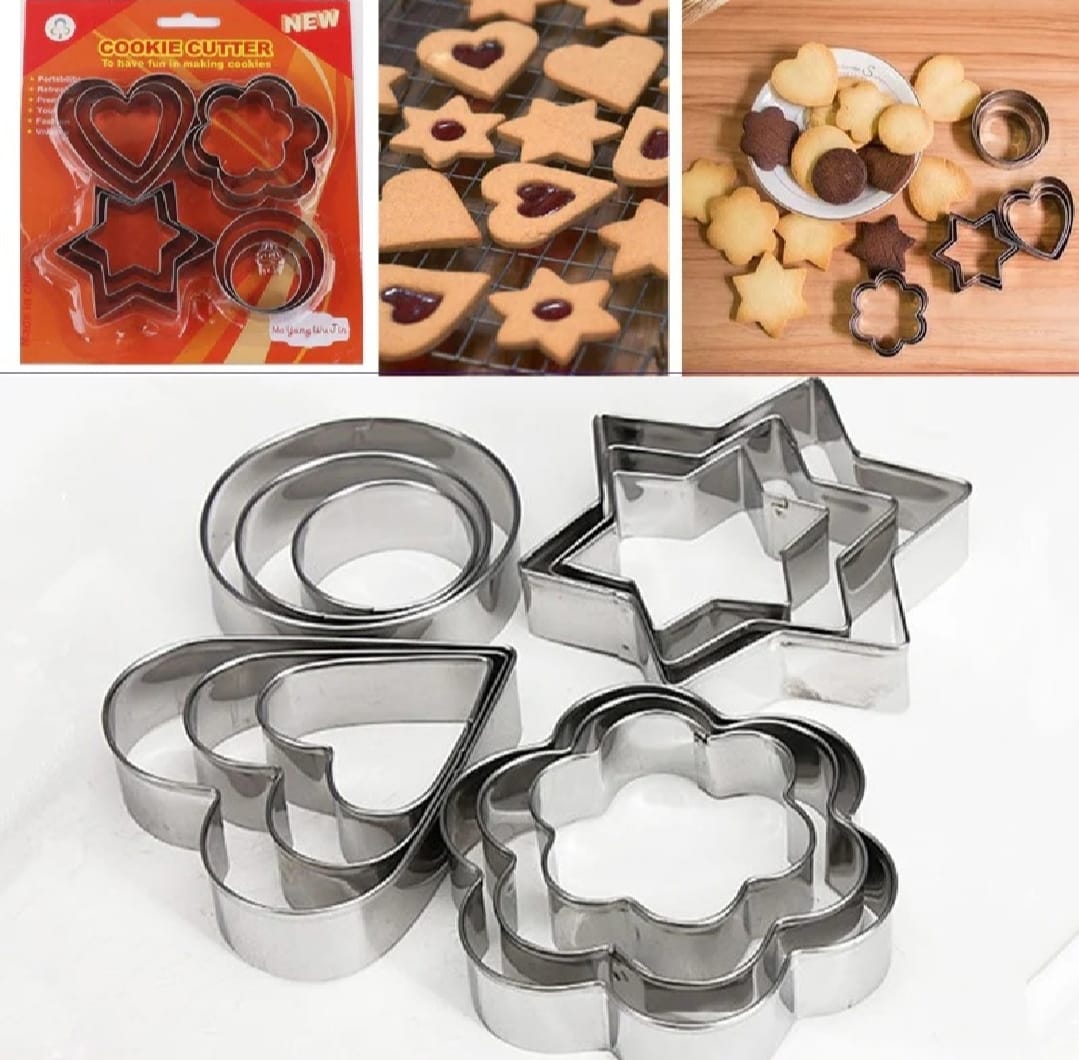 Stainless Steel Cookie Cutter Set 12 Pcs