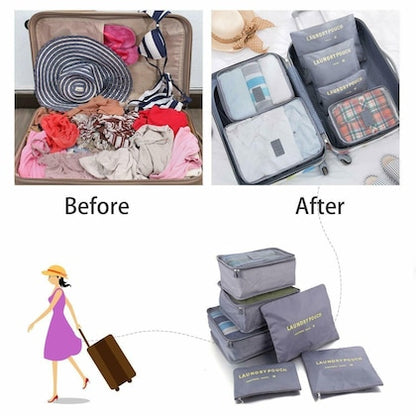 6-PC Portable Luggage Organizer