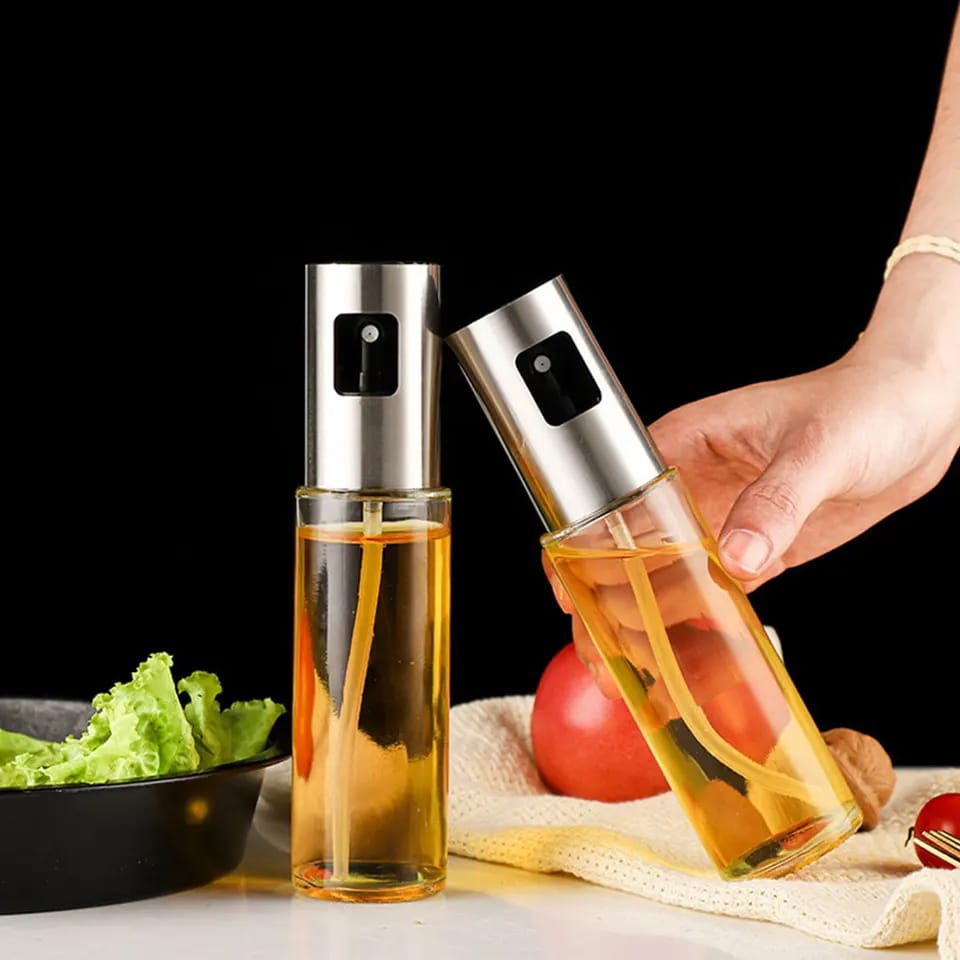 Glass Oil Spray Bottle for Kitchen, BBQ, Baking, Grilling, Vinegar & Sauce