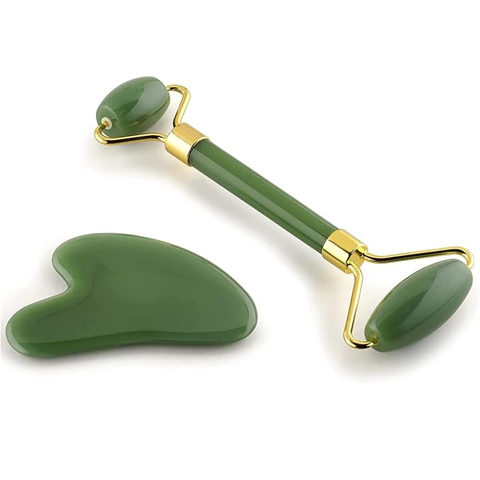 Combo pack of 4 Marble Jade Roller WITH STONE MARBLE | Ice Roller Facial Massage | Derma Roller