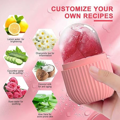 Combo pack of 4 Marble Jade Roller WITH STONE MARBLE | Ice Roller Facial Massage | Derma Roller