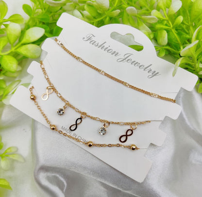 Imported Triple-Layered Adjustable Bracelet Set