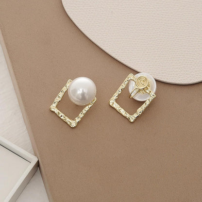 Korean Square Pearl Shape Earing