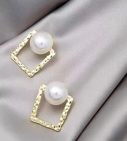 Korean Square Pearl Shape Earing