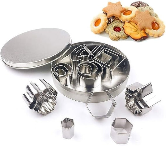 12-Piece Stainless Steel Cookie Cutter Set