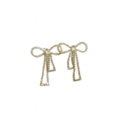 Bow Shape Zircon Korean Earrings