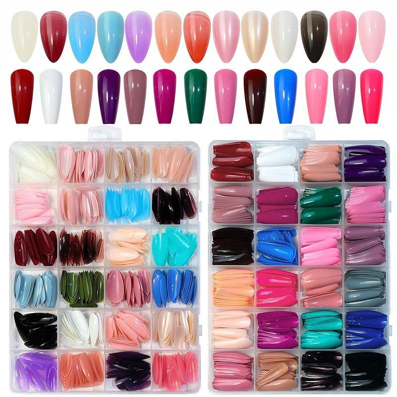 288 PCs Colorful Nails Box, Nail Shaper Set