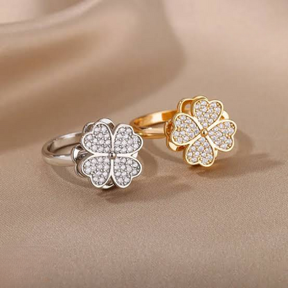Clover Zircon Rotating Ring