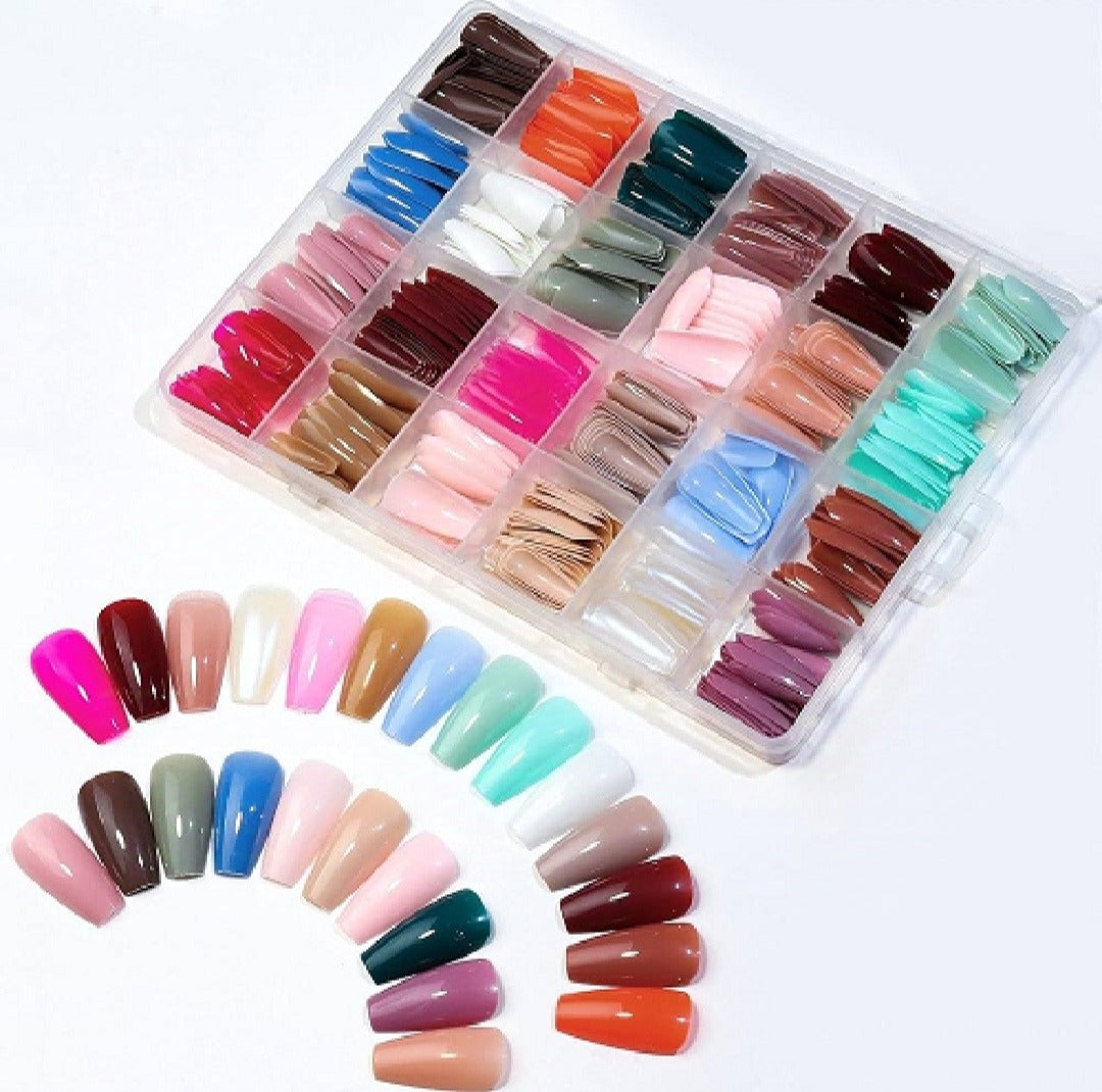 288 PCs Colorful Nails Box, Nail Shaper Set