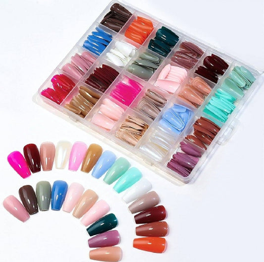 288 PCs Colorful Nails Box, Nail Shaper Set