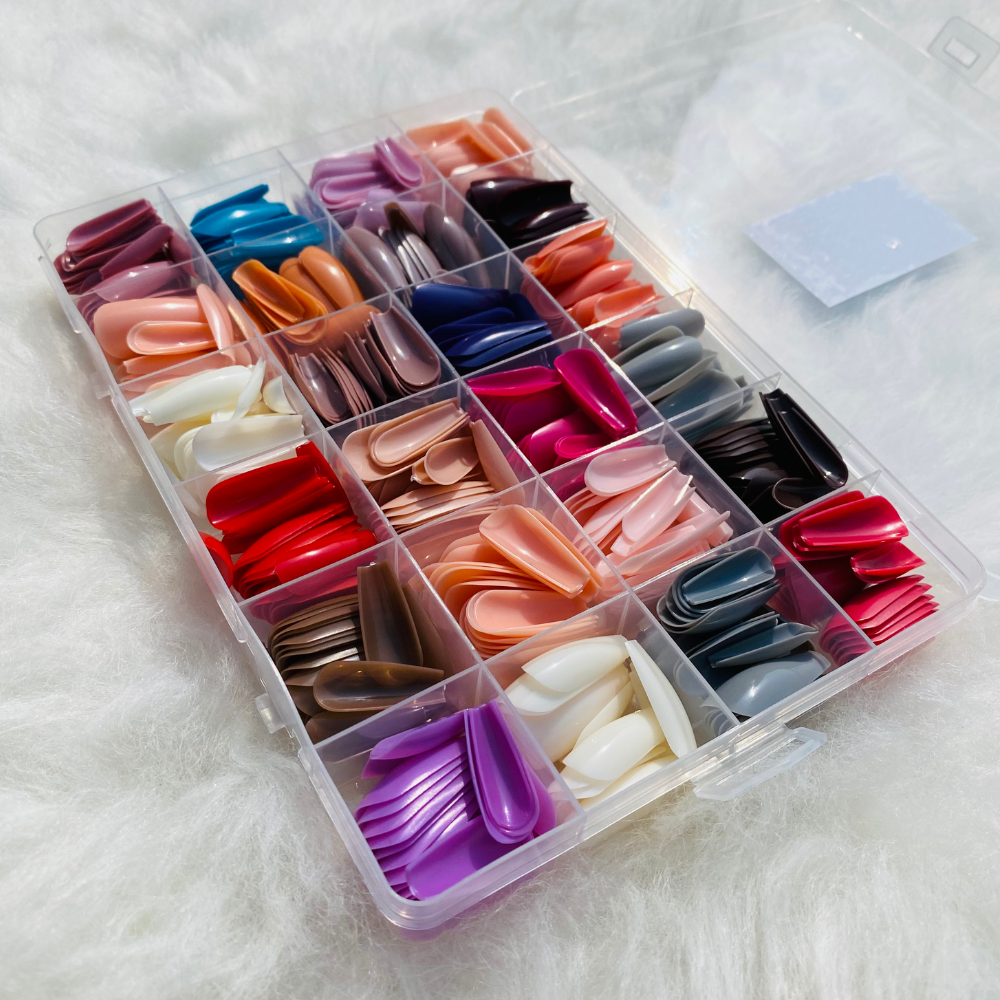 288 PCs Colorful Nails Box, Nail Shaper Set