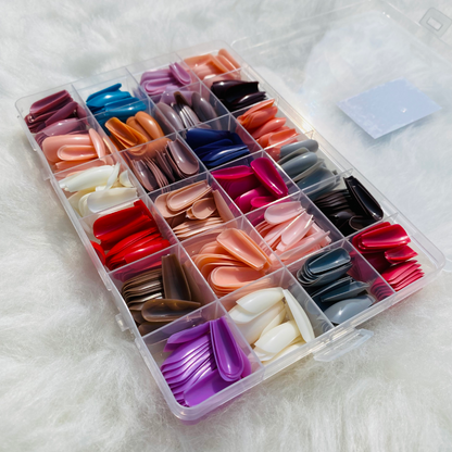 288 PCs Colorful Nails Box, Nail Shaper Set