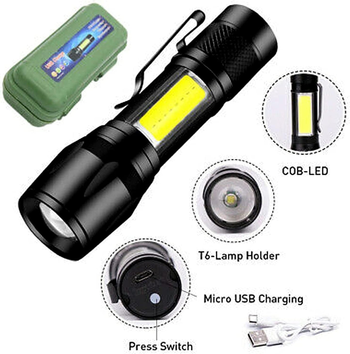 Mini Rechargeable LED Flashlight