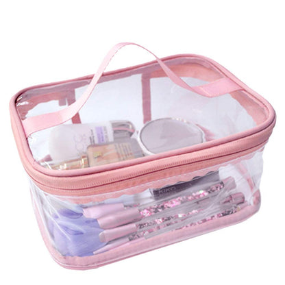 Large Waterproof Portable Travel Makeup Cosmetic Bags (Pink Color)