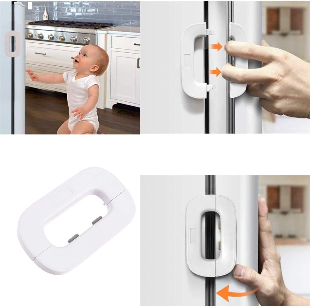 Child Safety Refrigerator Lock – Self Adhesive Fridge And Freezer Door Lock