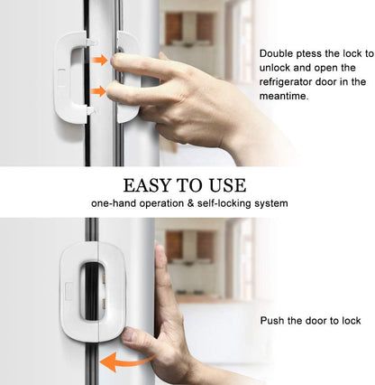 Child Safety Refrigerator Lock – Self Adhesive Fridge And Freezer Door Lock