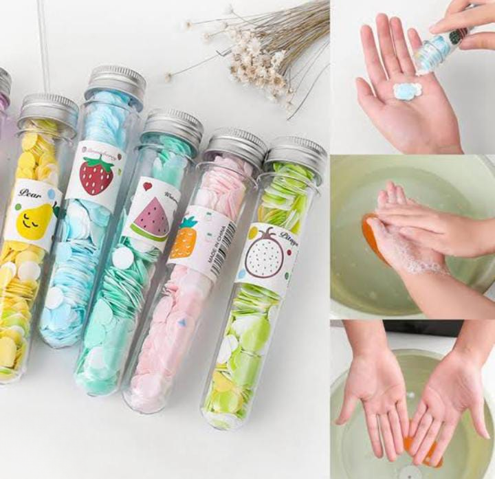 Multi-Color Travel Soap Sheets For Hand Washing
