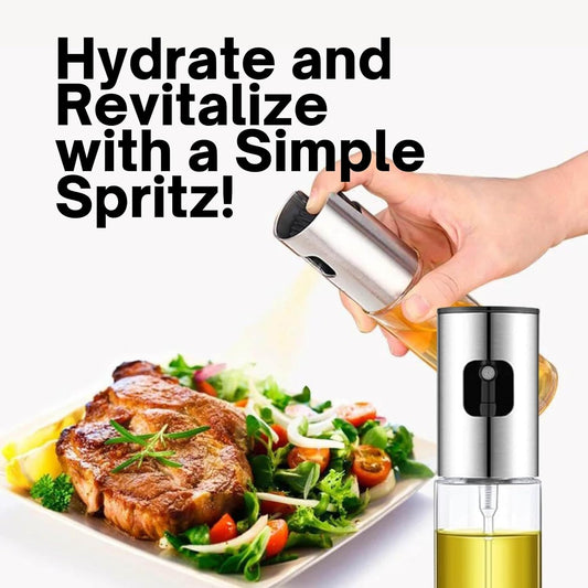 Glass Oil Spray Bottle for Kitchen, BBQ, Baking, Grilling, Vinegar & Sauce