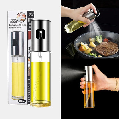 Glass Oil Spray Bottle for Kitchen, BBQ, Baking, Grilling, Vinegar & Sauce