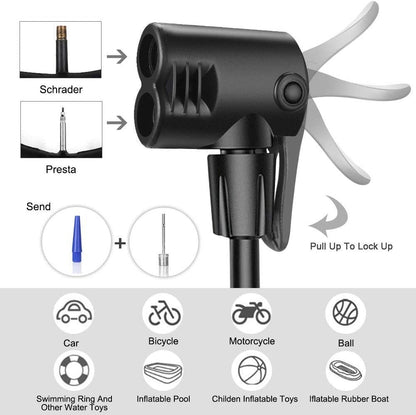 High Pressure Foot Air Pump Bicycle,Ball,Scooter,Car & Inflatable Toys