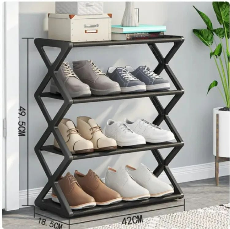 3layer Space saving X shaped Shoe Rack