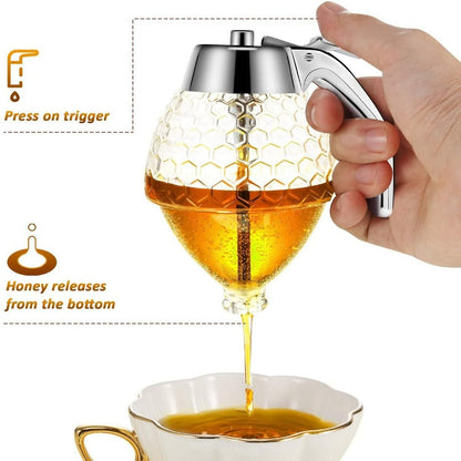 Elegant Crystal Honey Dispenser