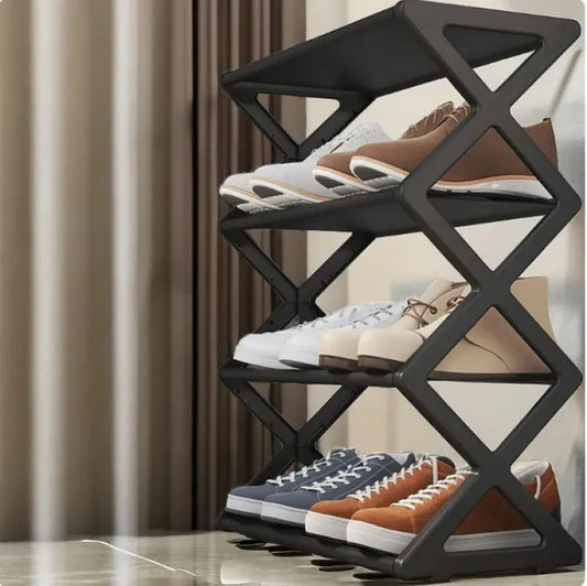 3layer Space saving X shaped Shoe Rack