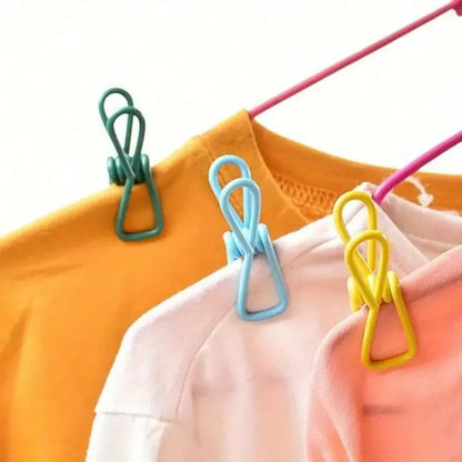 10 Multicolor Stainless Steel Clothes Drying Clips