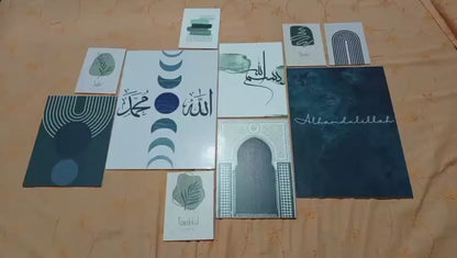 10 piece Arabic Calligraphy & Abstract Designs